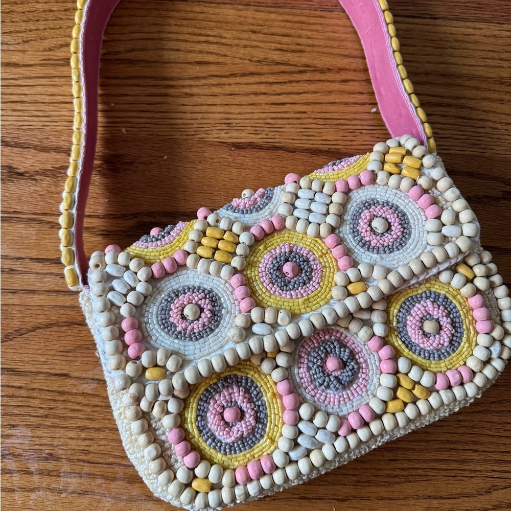 TJ Maxx Boho Colorful Beaded Women's shoulder Bag